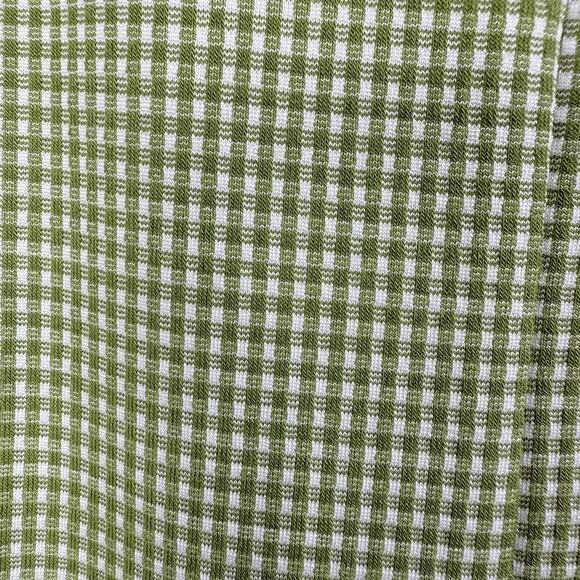 NWOT Gingham Plaid Green White Le Lis Flare Leg Pants Small High Waisted Preppy - Picture 5 of 11